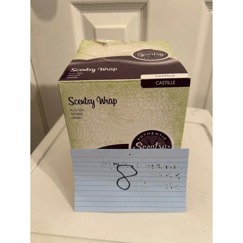 Scentsy Castile Silhouette Wrap with Glowing Core Full-Size Warmer White